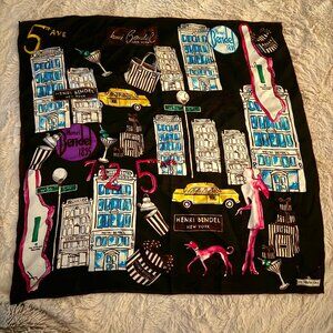 Henri Bendel Rare 5th Avenue Purple Scarf - Square